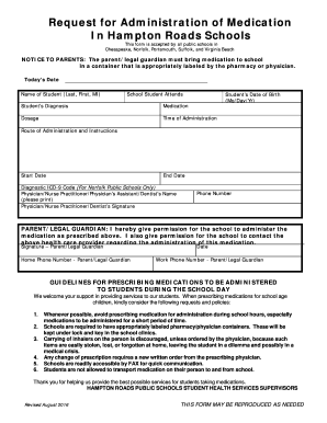  Medication Administration Forms 2016-2024