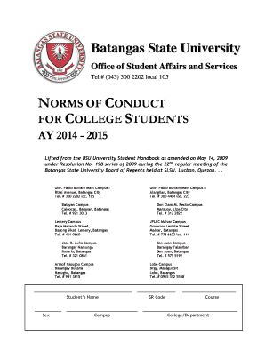 Batangas State University Header  Form