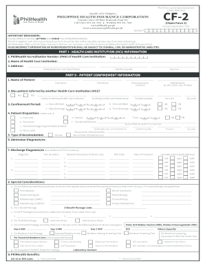  Philhealth Form Cf2 Print 2018-2024