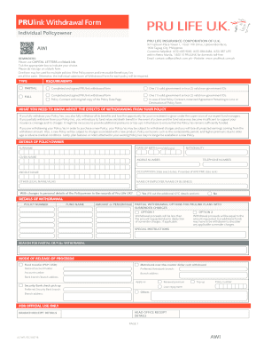  Pru Life Uk Full Withdrawal 2018