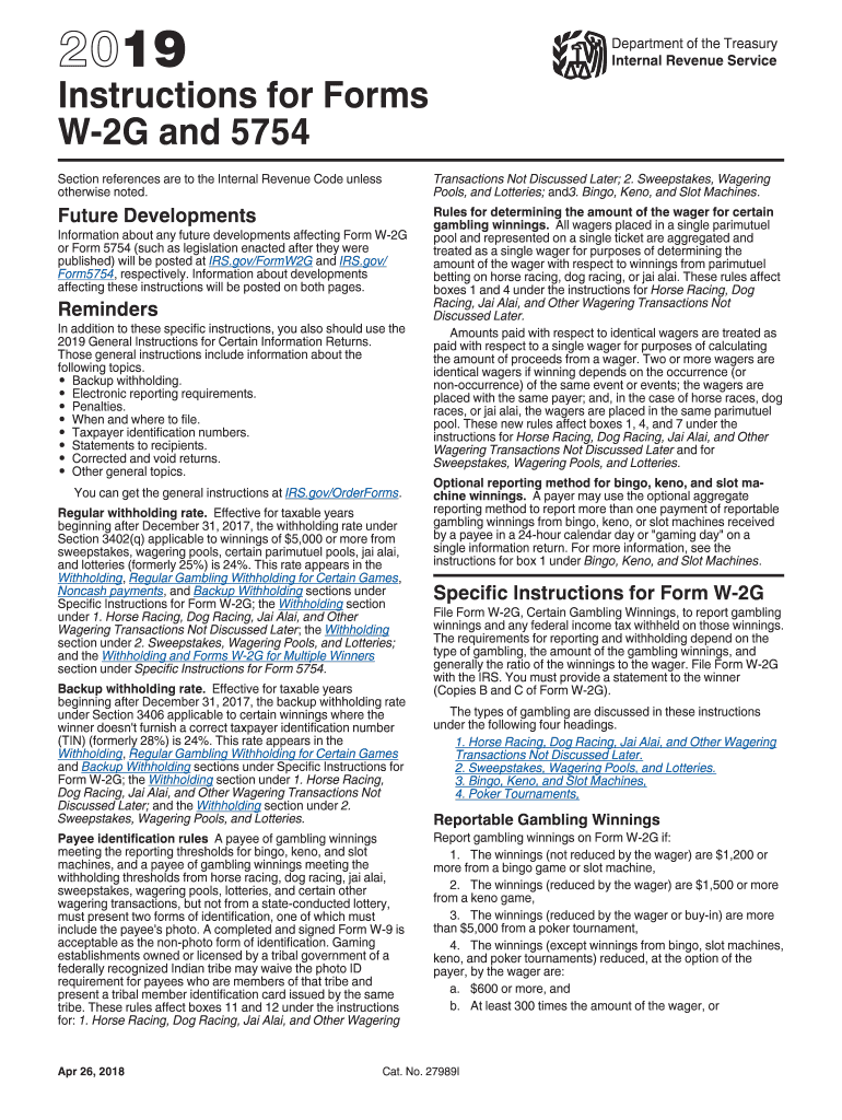 Gambling Tax Form