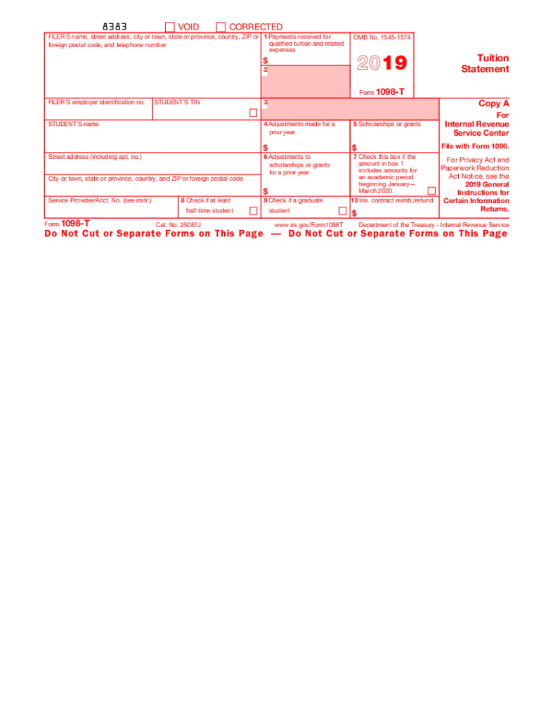  1098 T Form 2018