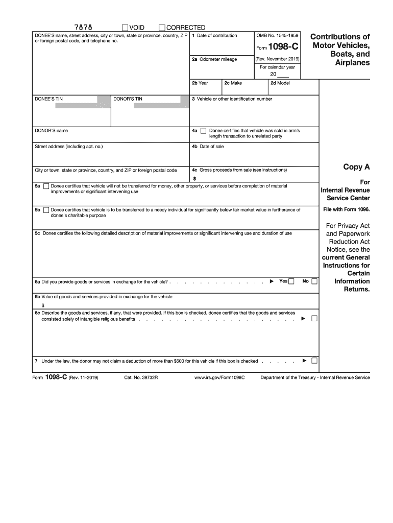 1098 C 20192024 Form Fill Out and Sign Printable PDF Template signNow