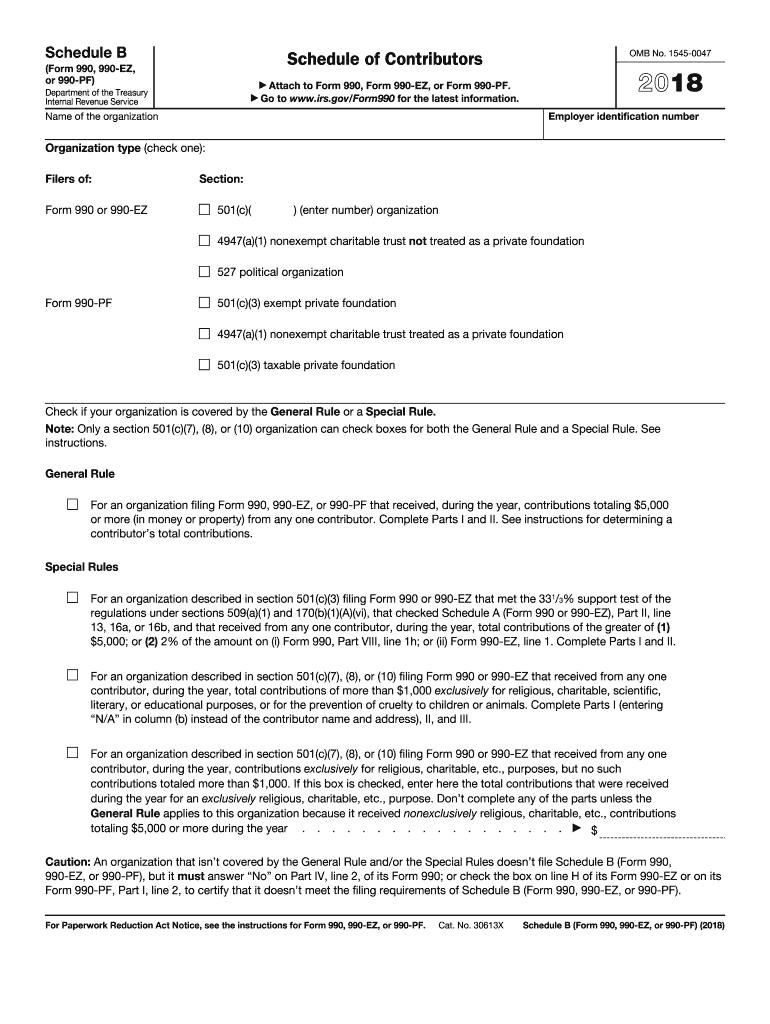  Form 990 Ez Schedule O 2018