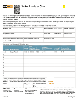  Worksafebc Prescription Form 2017-2024