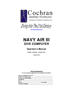 NAVY AIR III Cochran Military  Form