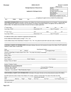  Mississippi Application Child 2018-2024