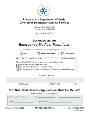  Ri Emergency Medical Technician 2018