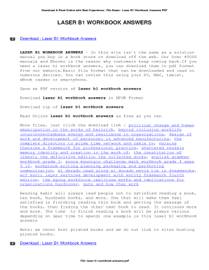 Laser B1 Workbook Answers  Form