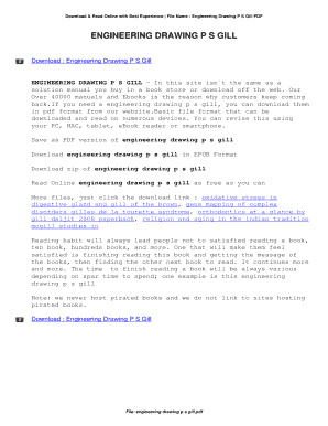 Ps Gill Engineering Drawing PDF  Form