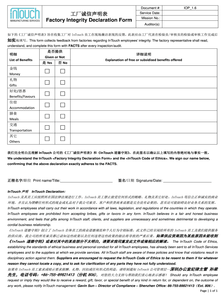 AQL Chart  Form