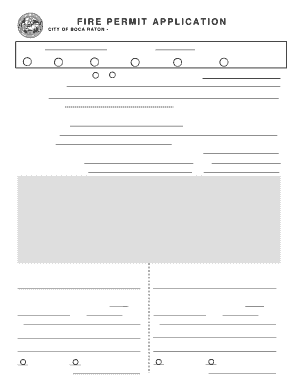 Fire Permit Application City of Boca Raton  Form