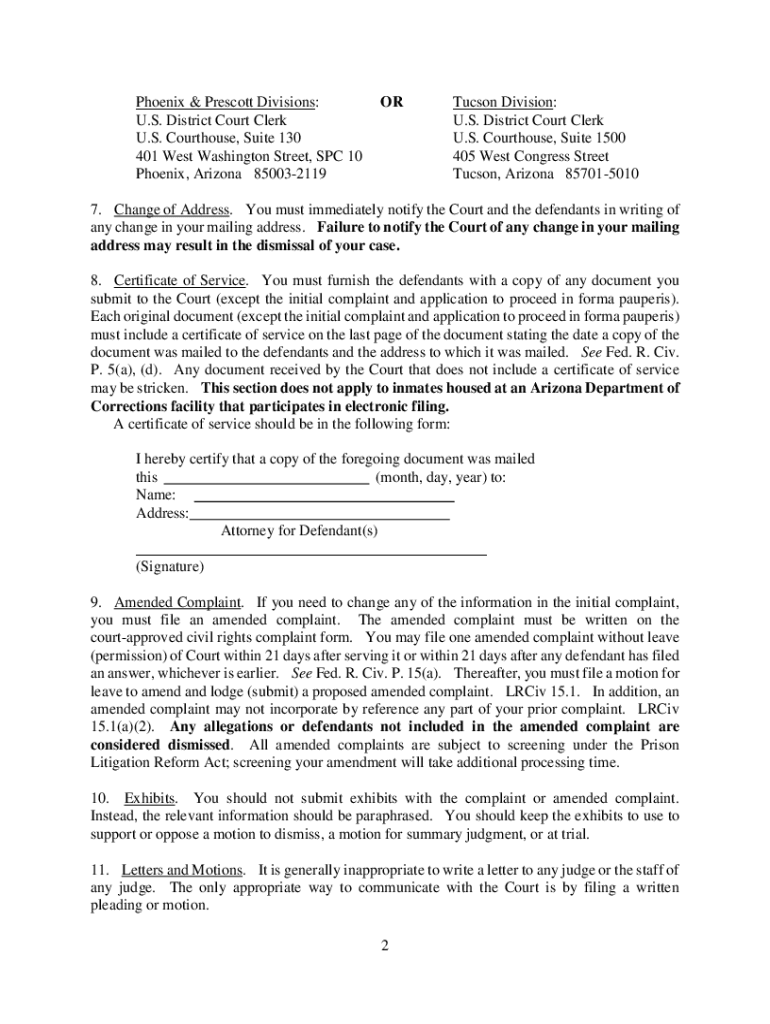  Arizona Prisoner 550 Form 2016