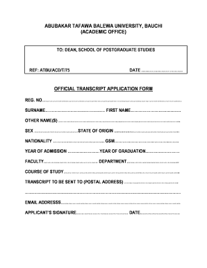 Atbu Bauchi Sample Statement of Result  Form