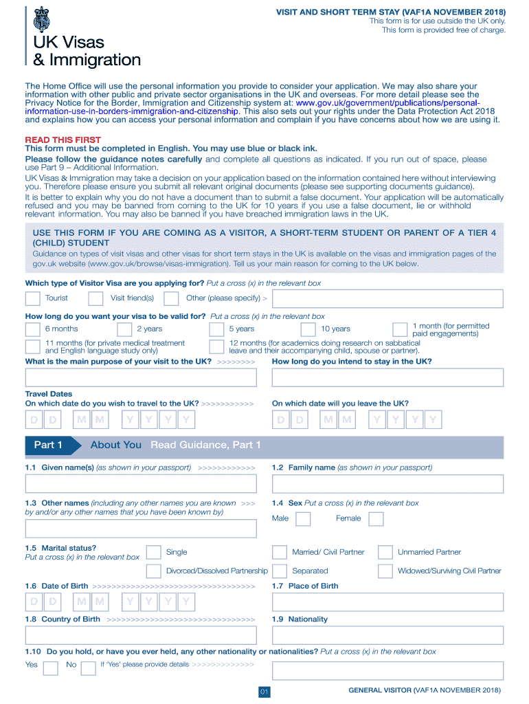 uk tourist visa application