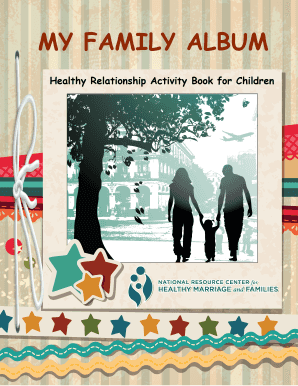 My Family Album Healthy Relationship Activity Book for Children  Form