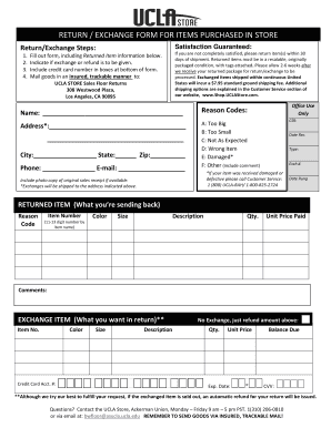 Return Item Form