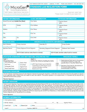 Lab Req Standard Alt V15  Form