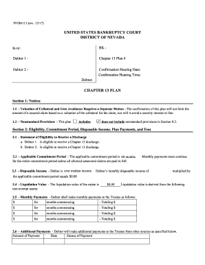 Chapter 13 Plan Form PDF