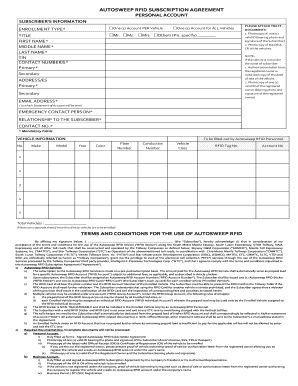 Autosweep Corporate Account  Form