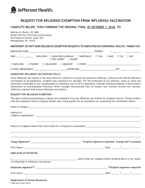 Jefferson Hospital Doctors Note  Form