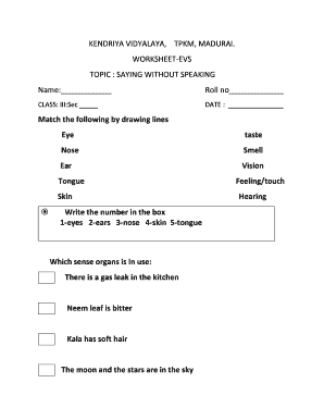 Saying Without Speaking Activities  Form