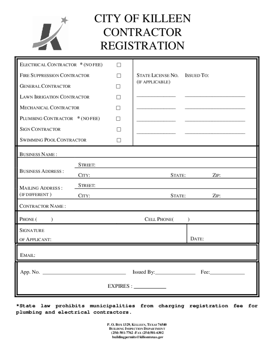 ELECTRICAL CONTRACTOR * NO FEE 2017-2025