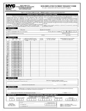  Non Employee Payment Request Form 2017-2024