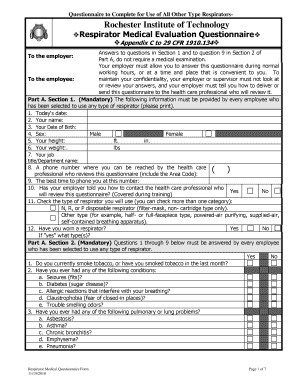  Respiratory Appendix C Medical Evaluation 2018-2024