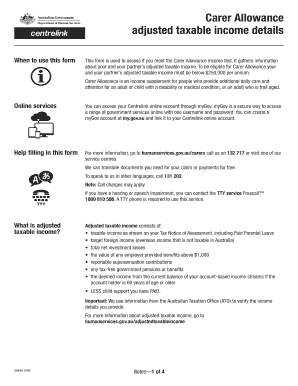  Carer Allowance Form Sa489 2018