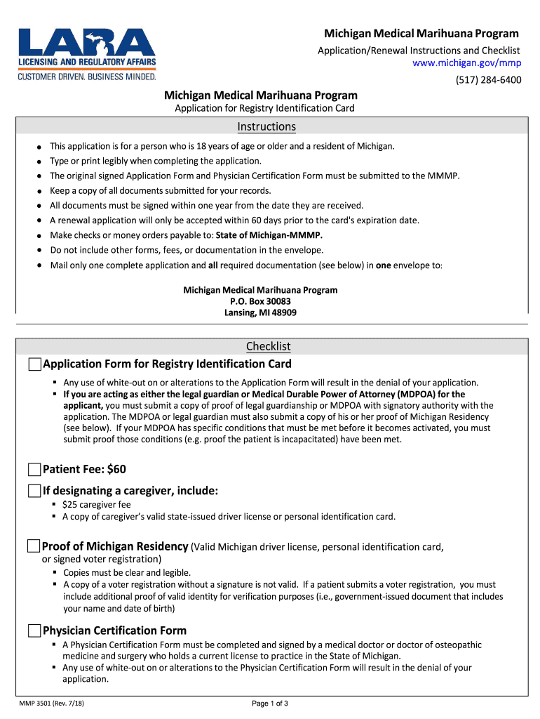  Mmp 3501 Printable Form 2018-2024