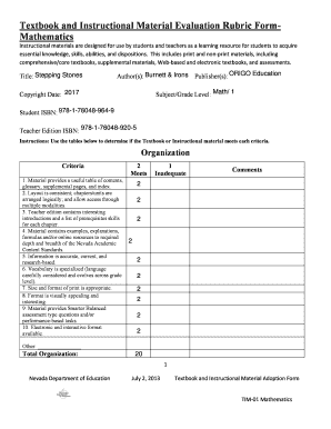 Evaluation Tool for Instructional Materials  Form
