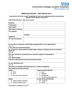  Maternity Referral Form 2017