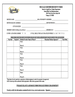 Soonerride Mileage Reimbursement Form