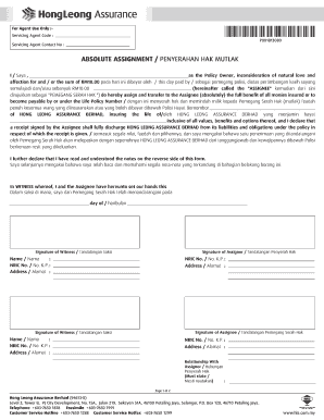 Hong Leong Assurance Surrender Form