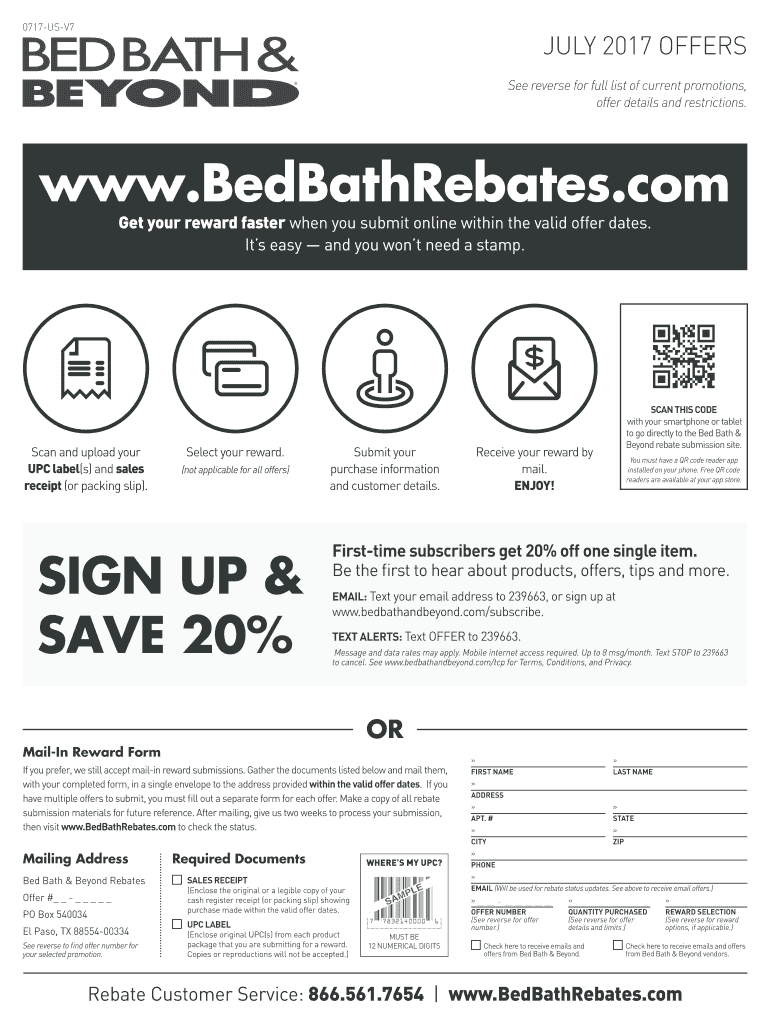 Get and Sign Bedbathrebates 2017-2022 Form