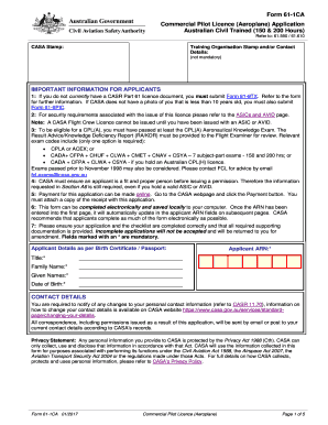 Licence Application Form Au