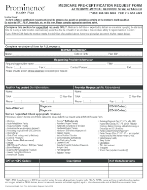 Prominence Prior Authorization Form