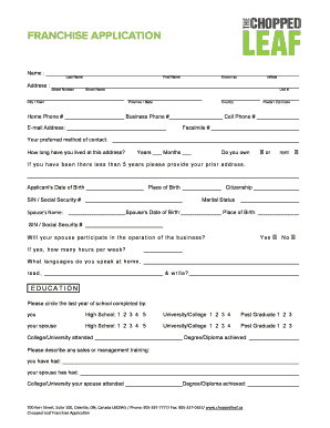 Applicant Rental  Form