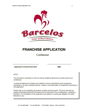 Barcelos Application  Form