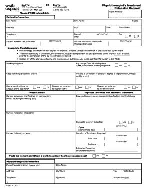 Wsib Extension Request  Form