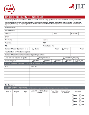 Tiaib Insurance  Form