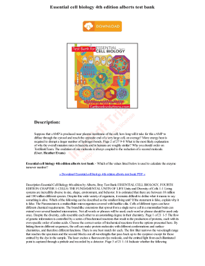 Essential Cell Biology Test Bank  Form