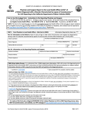 Hepatitis a Los Angeles County Department of Public Health  Form