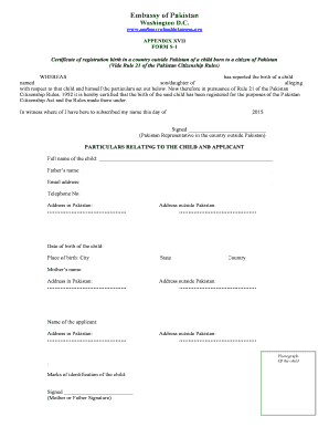 Vide Rule 21 of the Pakistan Citizenship Rules  Form