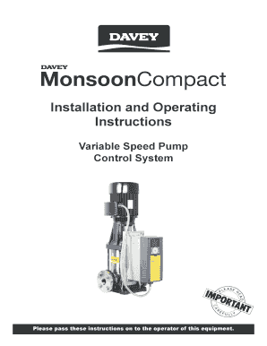 Monsoon Compact Manual Davey Water Products  Form
