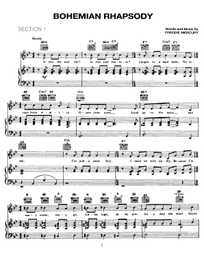 Bohemian Rhapsody Noten Piano Kostenlos  Form