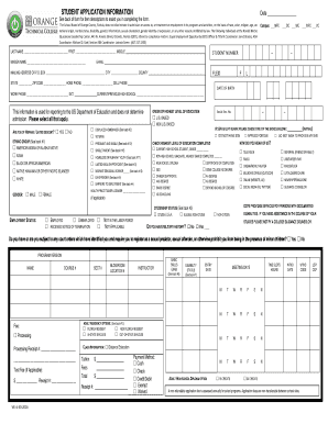 Catalog Orange Technical College  Form