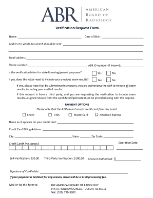 Abr Request  Form