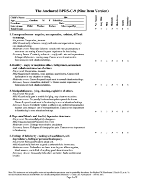 Bprs Child Version PDF  Form